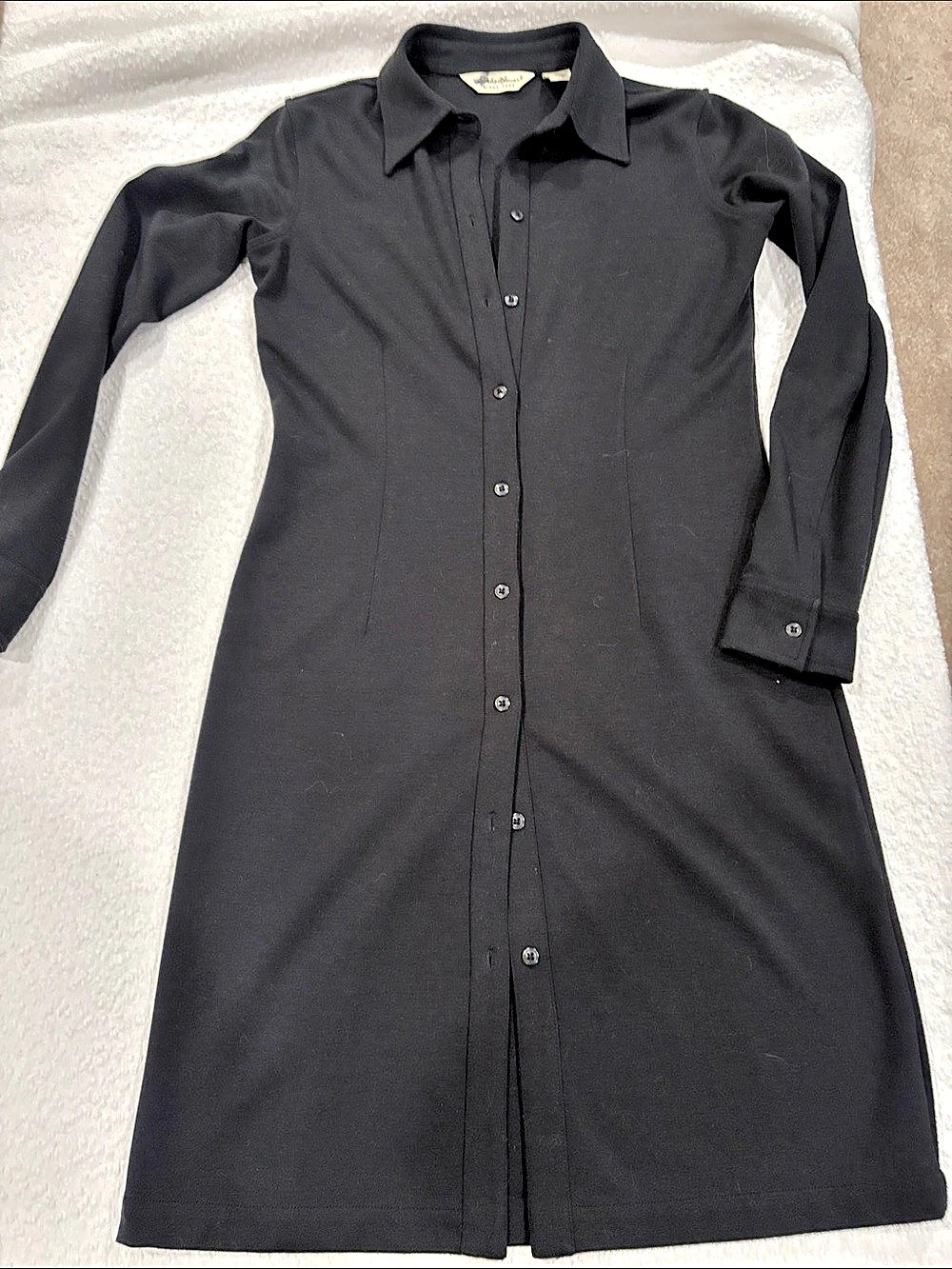 Eddie Bauer Black Long Sleeve Shirt Dress
